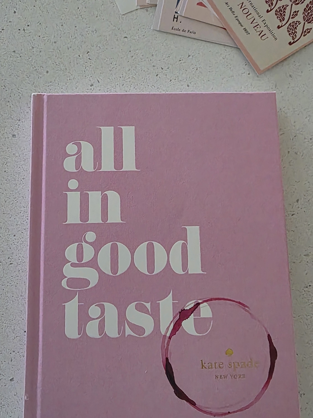kate spade Pink "All in Good Taste" Decorative Coffee Table Book